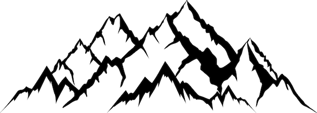Bergketten-Sketch-Clipart