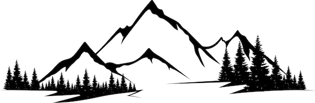 Bergketten-Sketch-Clipart
