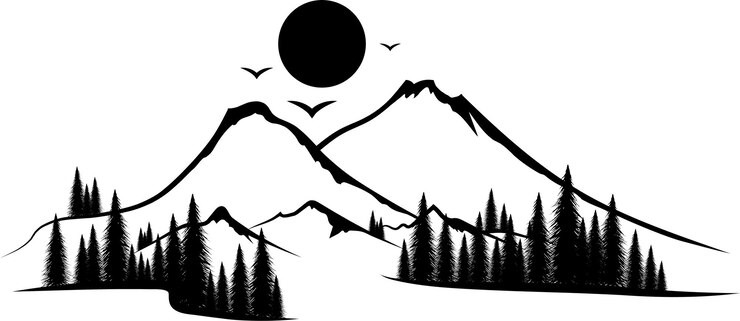 PSD bergketten-sketch-clipart