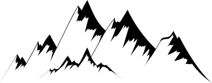 PSD bergketten-sketch-clipart