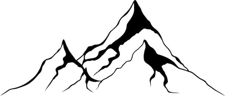 PSD bergketten-sketch-clipart