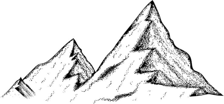PSD bergketten-sketch-clipart