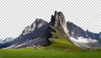 PSD berglandschaft isoliert auf durchsichtigem hintergrund hochwertige 3d-rendering