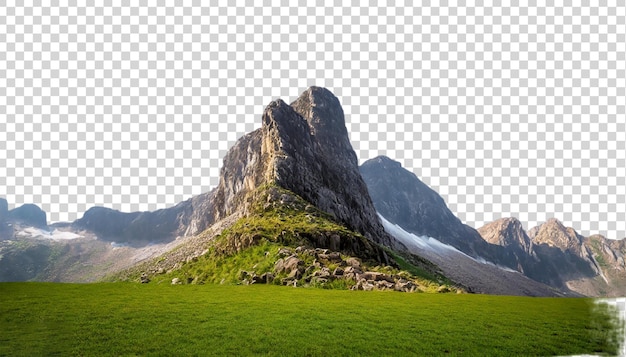 PSD berglandschaft isoliert auf durchsichtigem hintergrund hochwertige 3d-rendering