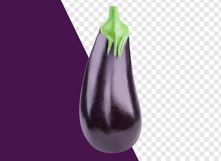 PSD berinjela em fundo transparente