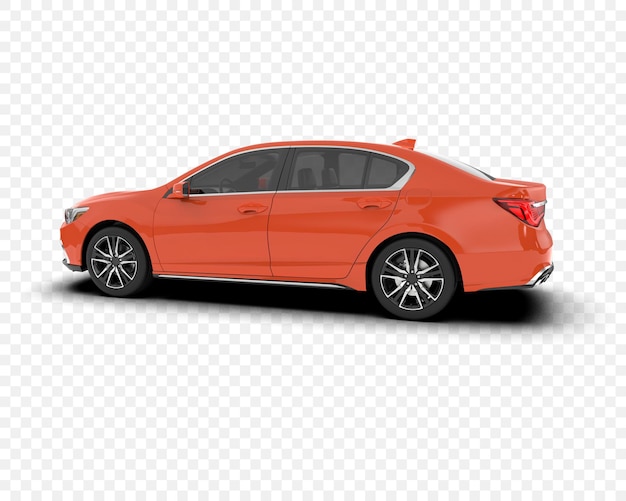 Une berline orange au design moderne