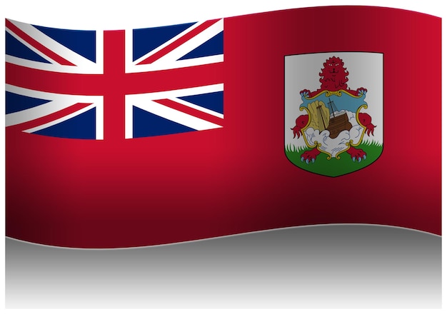 PSD bermuda-wellenflagge in 3d