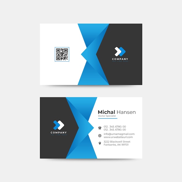 Berufliche Design-PSD-Vorlage für Firmen-Visitenkarten