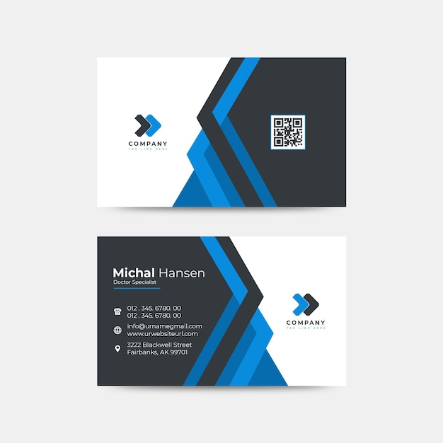 Berufliche Design-PSD-Vorlage für Firmen-Visitenkarten