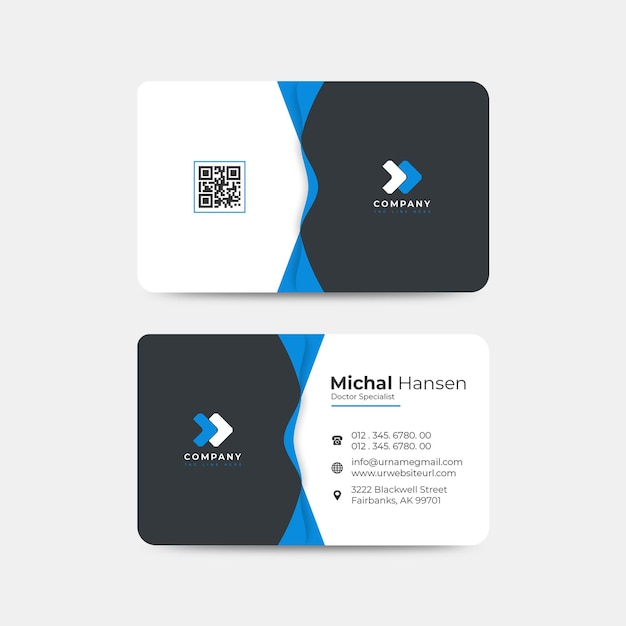 Berufliche Design-PSD-Vorlage für Firmen-Visitenkarten