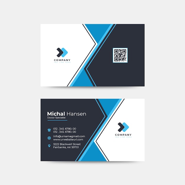 Berufliche Design-PSD-Vorlage für Firmen-Visitenkarten