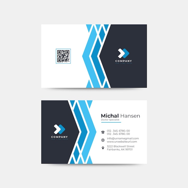 Berufliche Design-PSD-Vorlage für Firmen-Visitenkarten