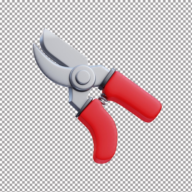 Beschneidungsschere 3D-Rendering-Datei