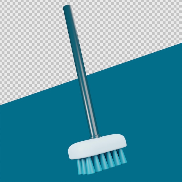 Besen 3D Reinigungsmittel Illustrationen