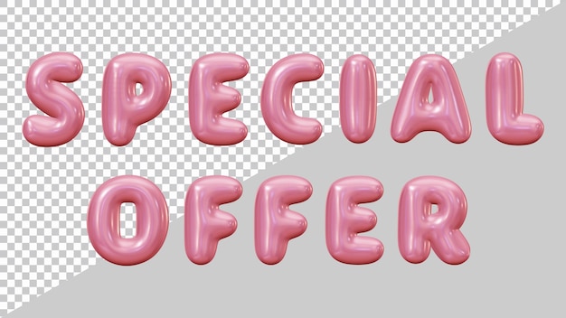 Besonderes Angebot Text in 3D-Rendering für Promotion und Verkauf Konzept