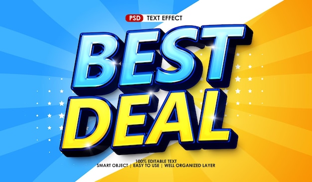 Best Deal Premium-Textstil-Effekt mit Farbverlauf blau und gelb