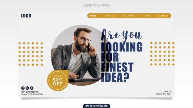 PSD beste idee-landingpage