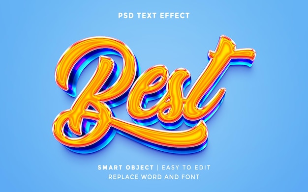 Bester 3D-Text-Effekt Voll redigierbar 2024 in Photoshop