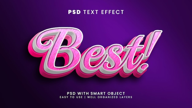 Bester bearbeitbarer 3d-texteffekt mit preis- und gewinner-textstil