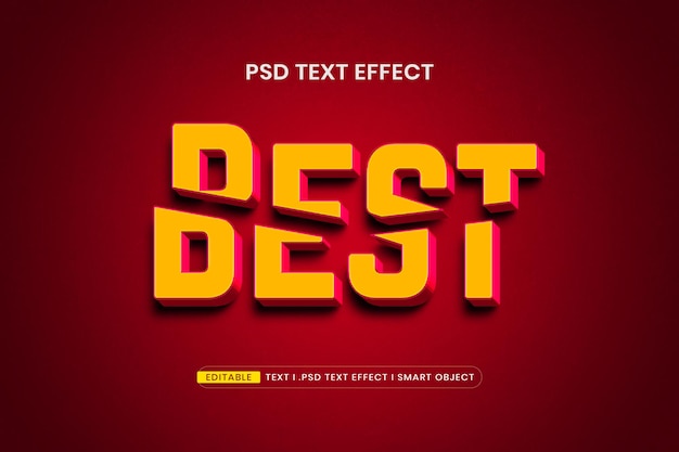 Bester bearbeitbarer 3D-Texteffekt