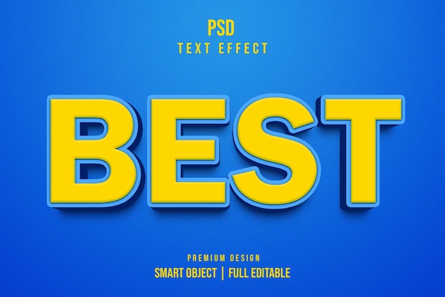 PSD bester bearbeitbarer 3d-texteffekt