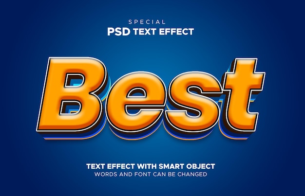 Bester Texteffekt bearbeitbar Smart-Objekt-Modell