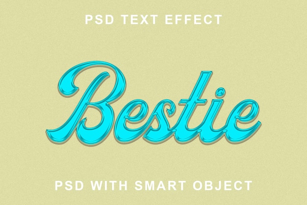 Bestie psd Texteffekt