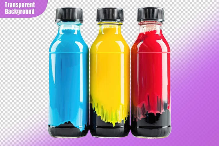 PSD beteles con tinta cmyk aislados sobre un fondo transparente