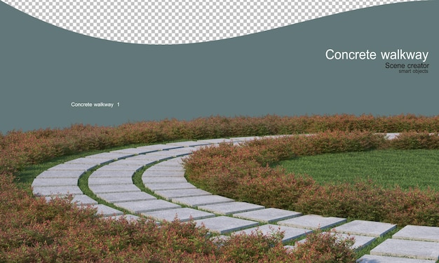 betongehweg in verschiedenen stilen