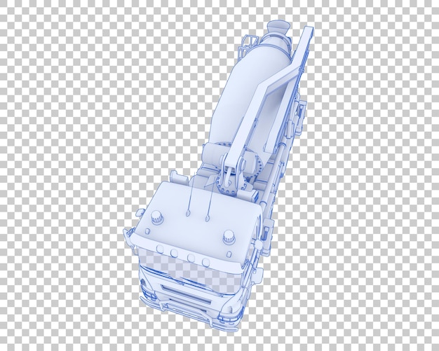 Bétonnière Sur Fond Transparent Illustration De Rendu 3d