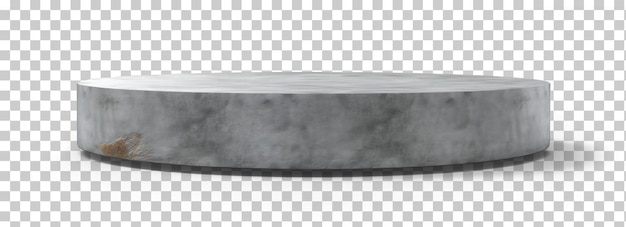 Betonsteinpodest für Produktplatzierung isoliert auf transparentem und weißem Hintergrund png
