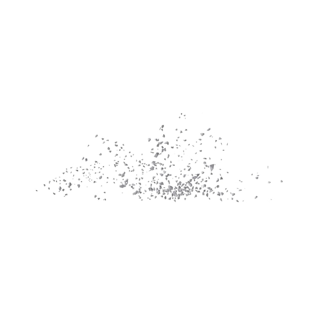 Betonsteinschutt isoliert transparenter Hintergrund 3D-Rendering