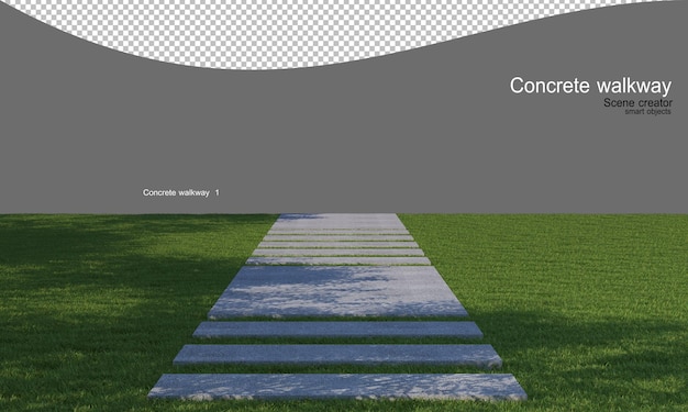 Betonweg im Rasen