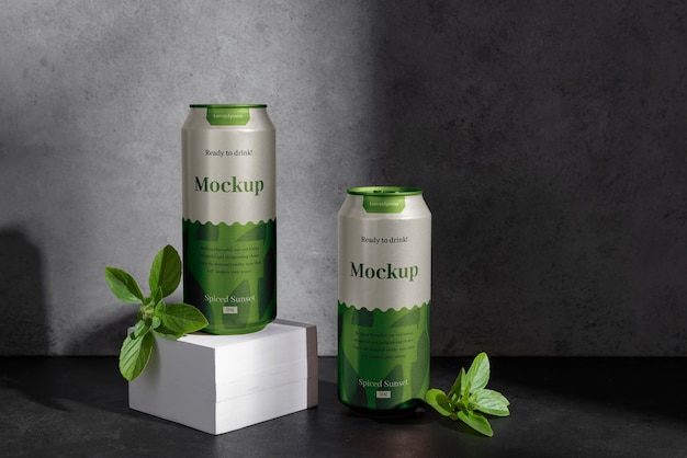 Bevanda con modello di cemento scuro