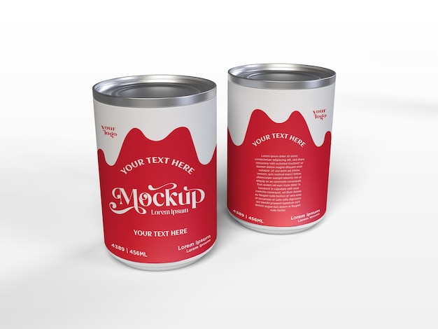 bevanda fresca può mockup design
