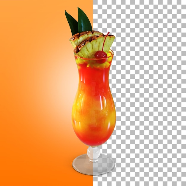 Bevanda tropicale rinfrescante estiva con succo di ananas e tequila