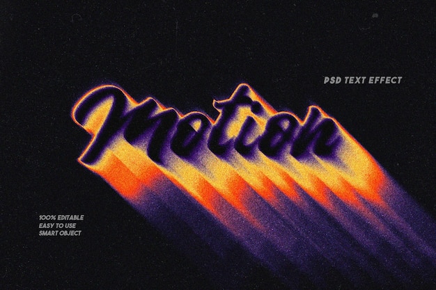 - Bewegung Retro PSD Text-Effekt