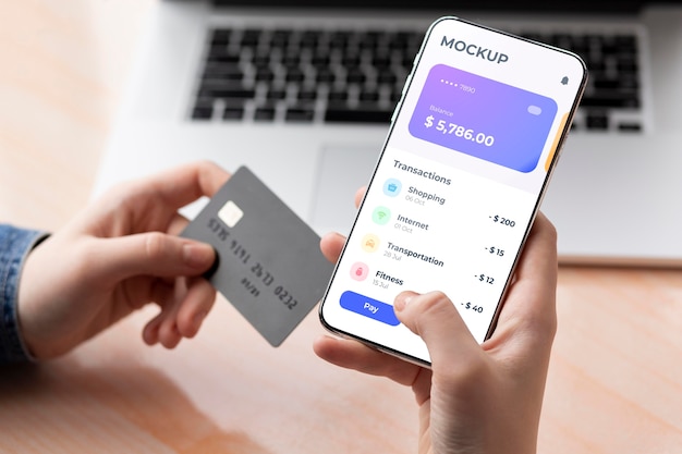 PSD bezahl-app für smartphone-mock-up