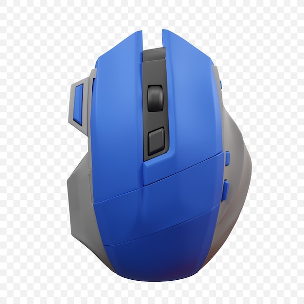Bezdrátová počítačová herní myš ikona. Izolovaná 3D ilustrace.
