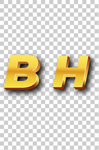 PSD bh gold-logo-symbol isolierter weißer hintergrund transparent