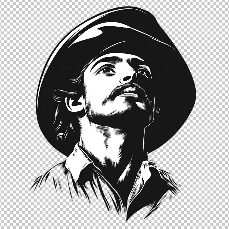 PSD bhagat singh aislado trasfondo transparente