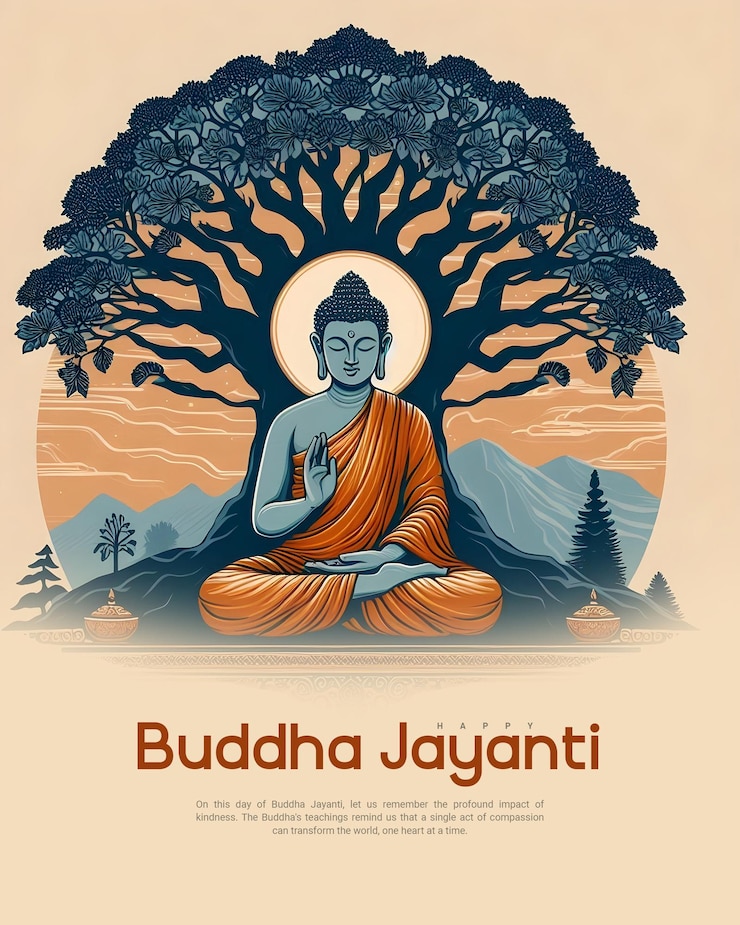 PSD bhagwan señor buda jayanti y buda purnima con el señor mahavir jayanti en las redes sociales