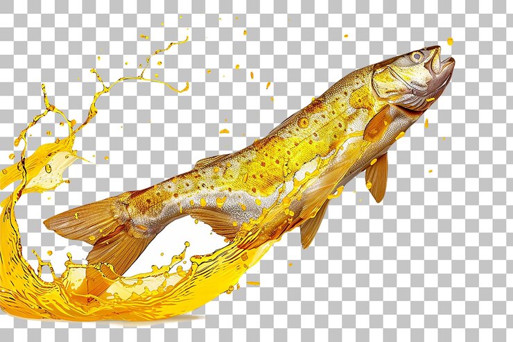 PSD bhapa ilish volando con spruzzi di senape piccante isolati su uno sfondo trasparente