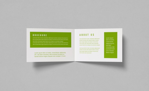 PSD bi fold brochure mockup