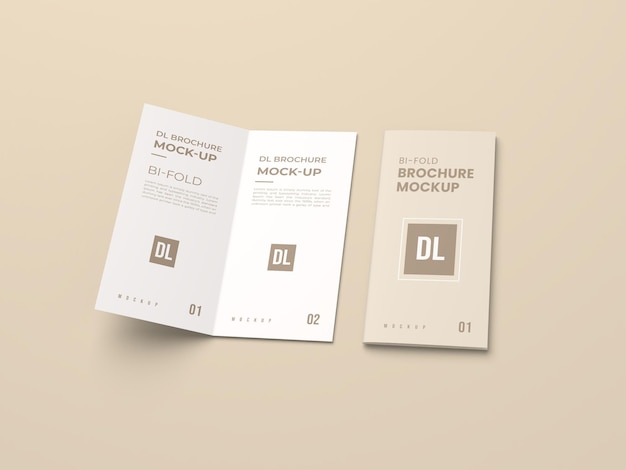 bi-fold brochure mockup