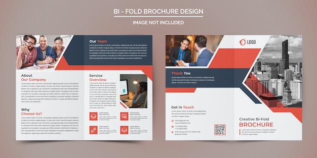 PSD bi-fold-broschürenvorlage für unternehmen
