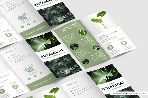 PSD bi-fold flyer mokup