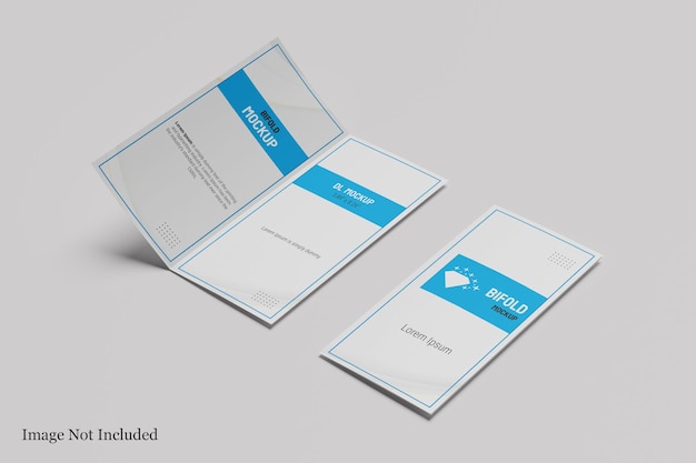 Bi-fold-mockup in dl-größe