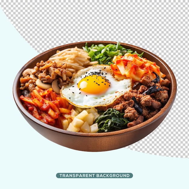 PSD bibimbap korean food