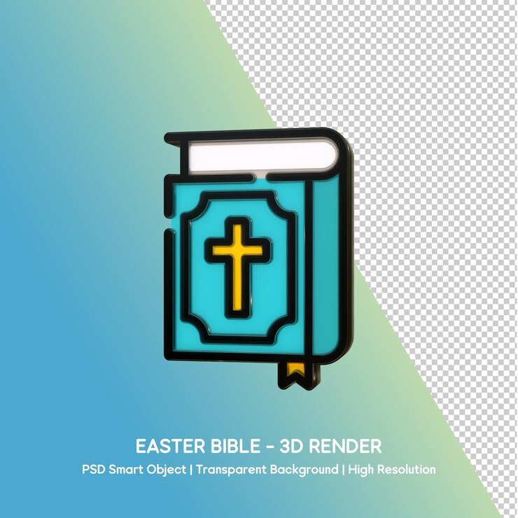 PSD la bible de pâques en 3d